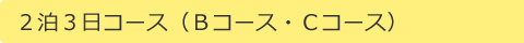 2泊3日コース