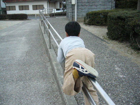 綱渡りの練習
