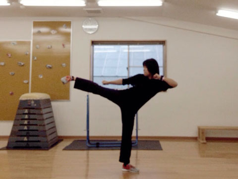 蹴りの練習