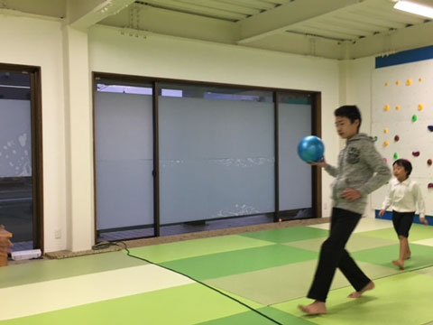 レッスン後のドッジボール