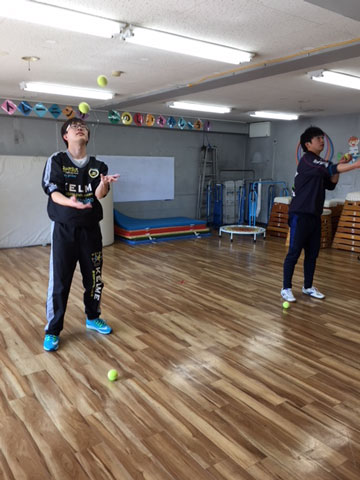 ジャグリングの練習