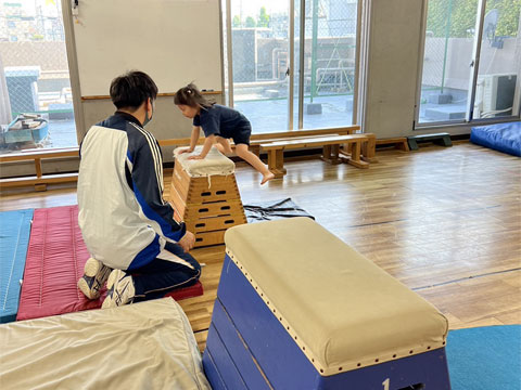 跳び箱の練習