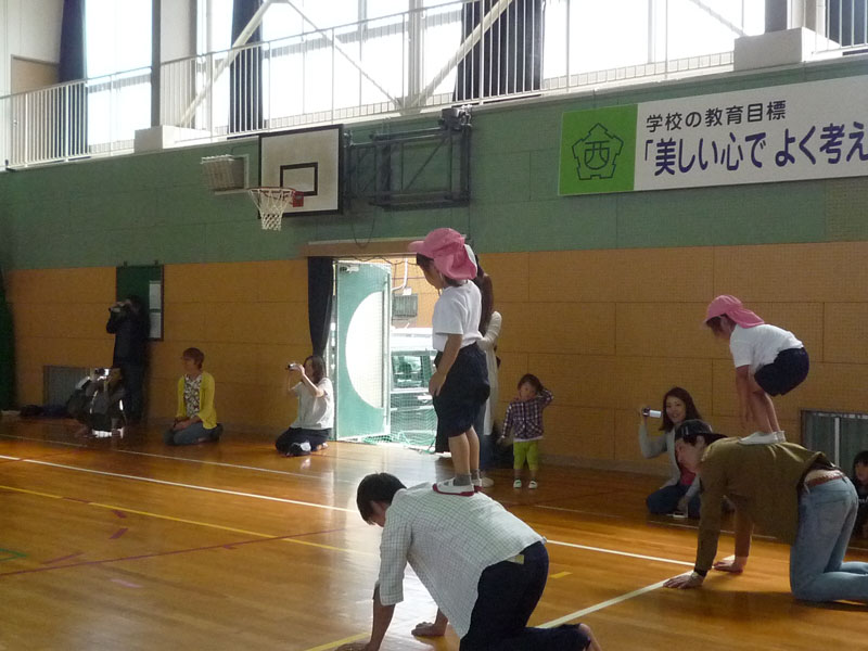 親子体操教室(大垣市立西幼稚園)